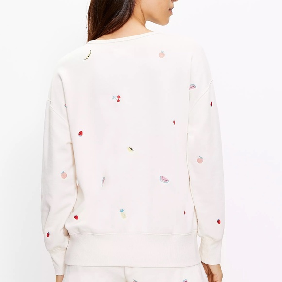 Lou & Grey Fruity Cozy Cotton Terry Sweatshirt Size XS - Picture 3 of 13